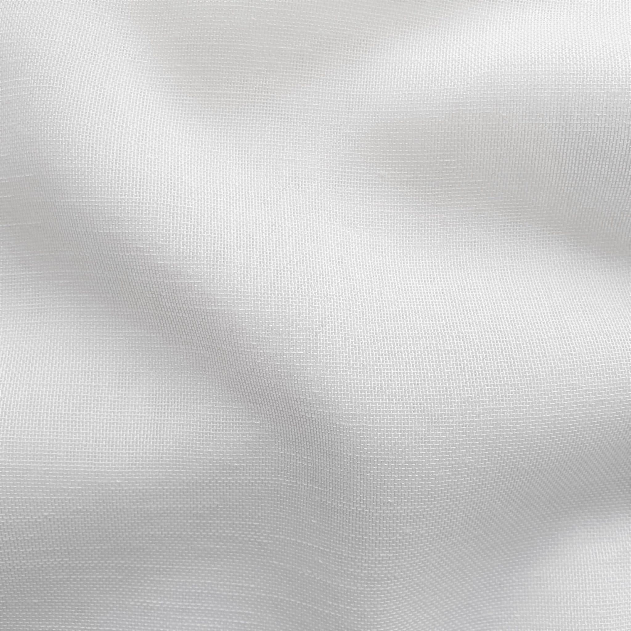 Emin White FR Voile - 3m Wide - White Linen Voile - Contract Fabric